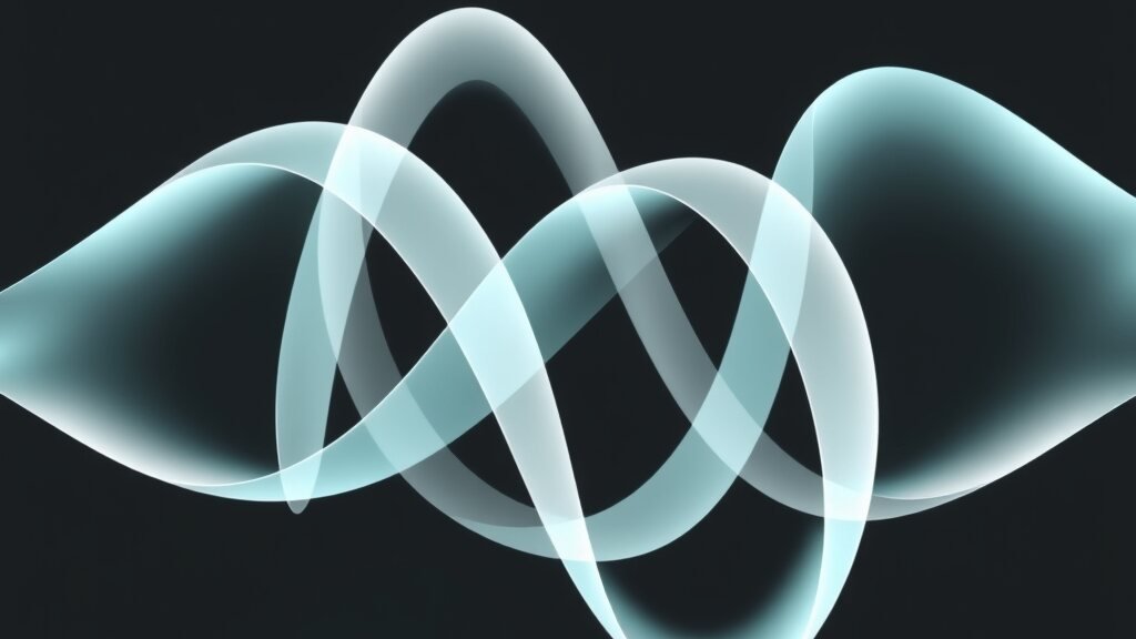 Abstract visualization of converging data waves representing time-series ensemble forecasting.